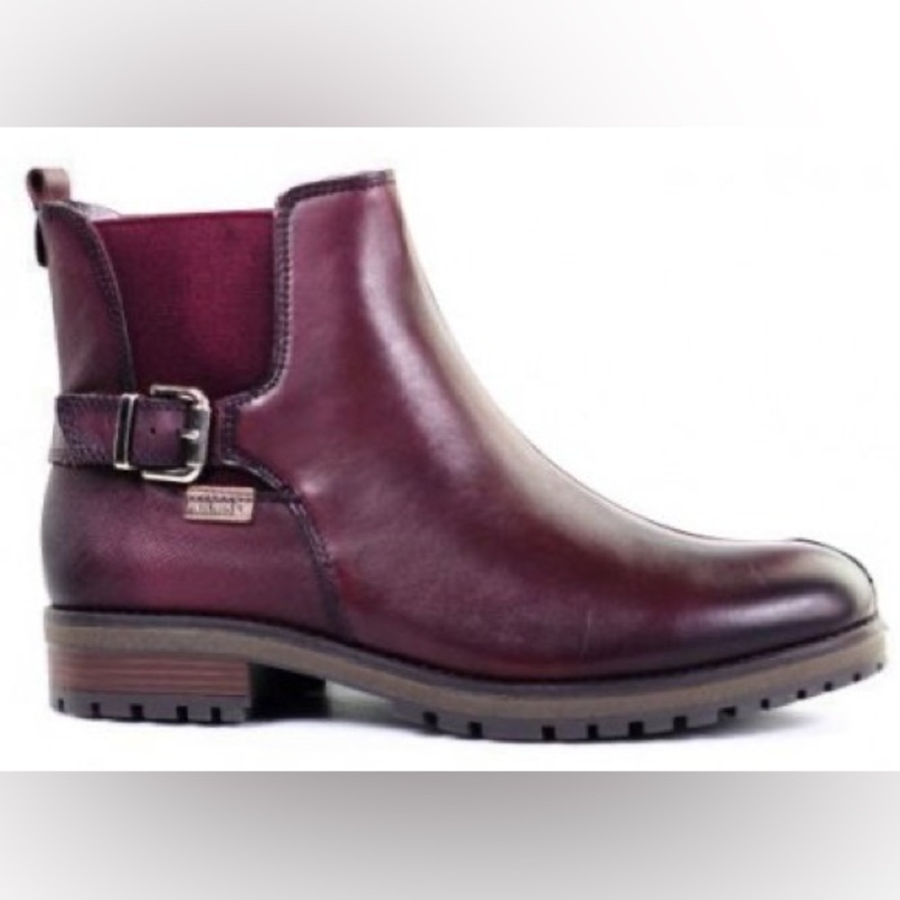 PIKOLINOS Burgundy Ankle Boots